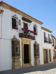 Beautiful view on the old street on a summer day. Cordoba. Spain.