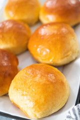 Baking brioche buns