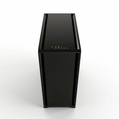 3d illustration of a black computer case isolated on a white background