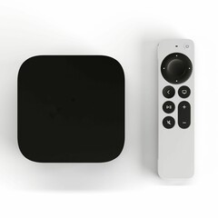 3d illustration of a smart box and its remote isolated on a white background