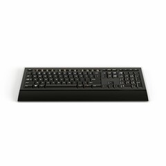 3d illustration of a black keyboard isolated on a white background