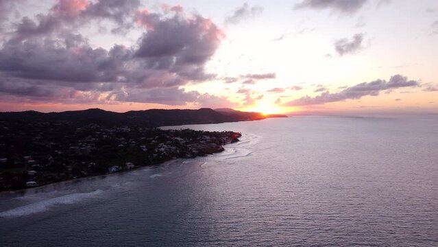 Aerial Sunset Video Of Vieques