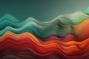 horizontal colorful abstract wave background. generative AI