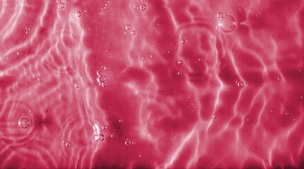 Transparent clean magenta color water surface