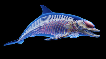 3D rendered illustration of a dolphin's internal organs © Sebastian Kaulitzki