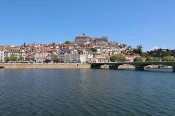Naklejka na ściany i meble Panorama der Universitätsstadt Coimbra, Portugal