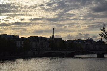 sunset in paris