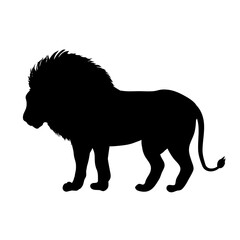 silhouette of a lion