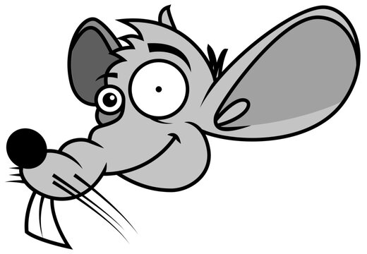 funny cartoon mouse head