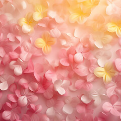 Vibrant Mother's Day floral background - perfect for cards, social media, and more. Get this bright pink petal-filled image for your next project generative ai