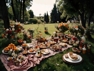 Food in a garden summer