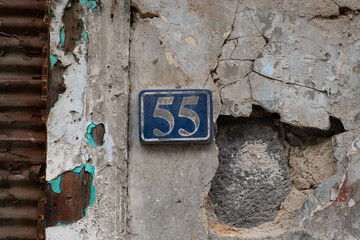 number 55 sign, house number fifty five symbol