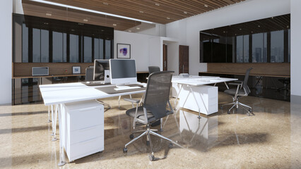 Bright office interior.