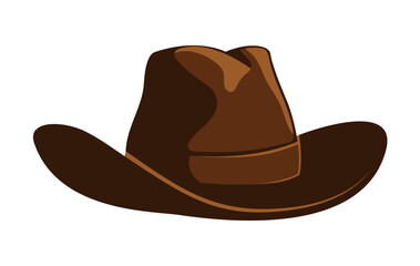 Cowboy hat in retro style. Vector illustration.