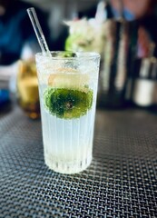 cocktail with lime