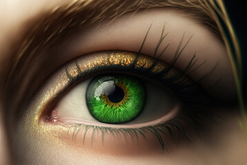 Fototapeta premium green eye close up 