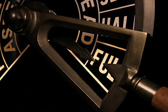 engine order telegraph in full ahead position