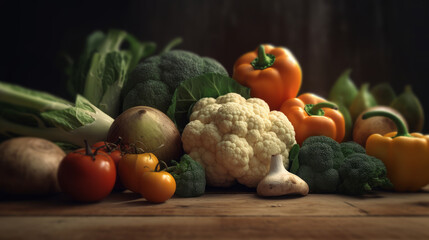 Fototapeta na wymiar World vegetable day vegetable on the world fresh. Al generated
