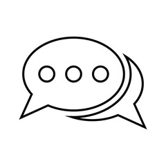 Bubble, chatting, feedback line icon. Outline vector.
