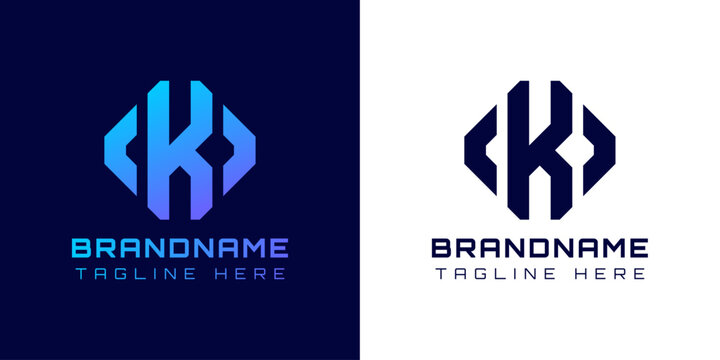 Modern Letter K Arrow Logo. Suitable for any business related to Arrow with K initials.