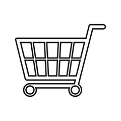 Cart, trolley line icon. Outline vector.