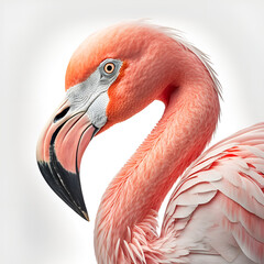 pink flamingo portrait generative with AI
