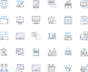 Fototapeta premium Glassware line icons collection. Crystal, Stemware, Glass, Decanter, Tumbler, Goblet, Vase vector and linear illustration. Pitcher,Champagne,Flute outline signs set