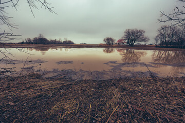Spring image of rural area in Canada