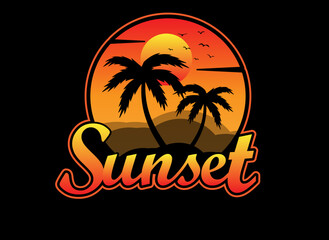 Sunset T-Shirt Design