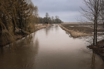 Spring image of rural area in Canada