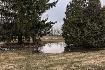 Spring image of rural area in Canada