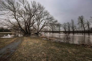 Spring image of rural area in Canada