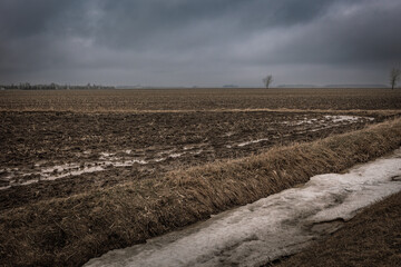 Spring image of rural area in Canada