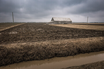 Spring image of rural area in Canada
