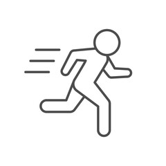 Running person line outline icon
