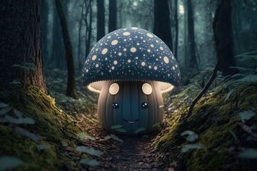 Fantasy mushroom in the forest