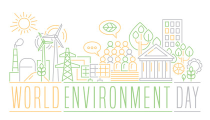 World Environment day. Protecting the Earth concept.