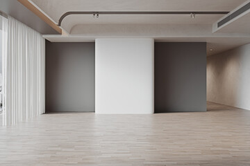 Modern empty  interior room 3d render