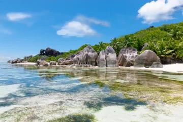Vlies Fototapete Anse Source D'Agent, Insel La Digue, Seychellen La Digue, Seychelles. Stunning landscape with beach view of Anse source D'argent.