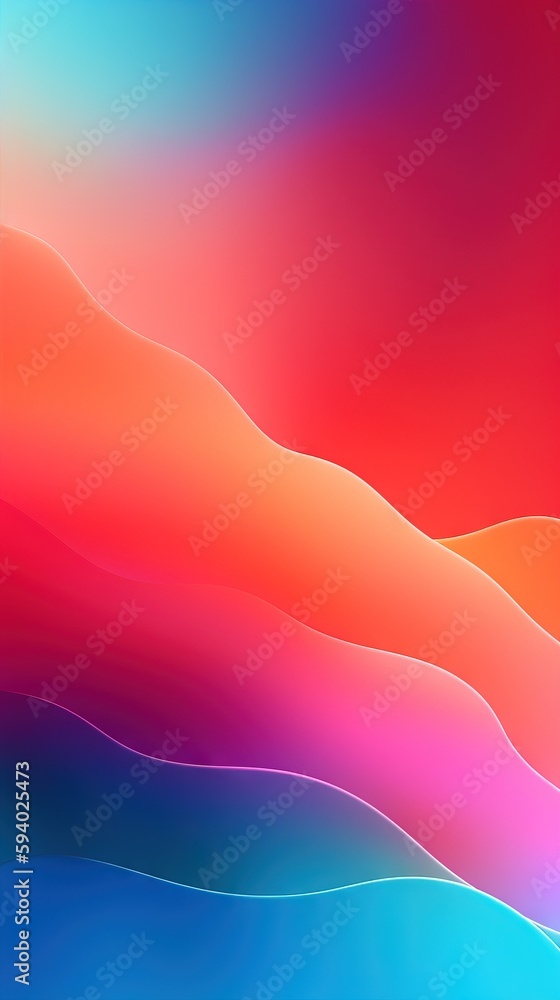 Poster a colorful background with a wavy pattern in the middle of the image, with a red, blue, and pink hue
