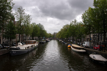 Fototapeta na wymiar View From The Walenweeshuissluis Bridge At Amsterdam The Netherlands 2-9-2021