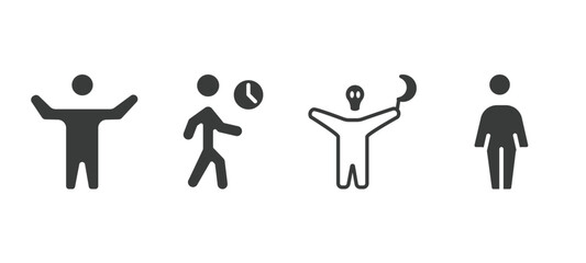 set of feeling and reaction filled icons. feeling and reaction glyph icons included awesome human, impatient human, horrible human, free vector.