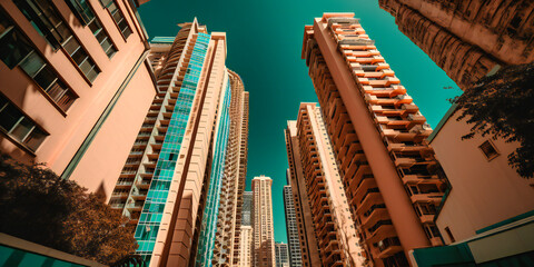 view of tops of tall buildings in gold coast city