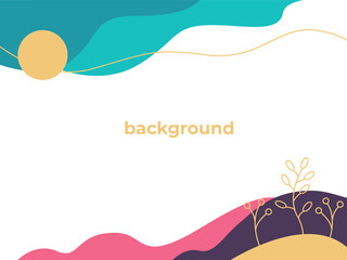 Fototapeta premium Vector graphics, abstract background in trend colors for presentation, banner, inscription