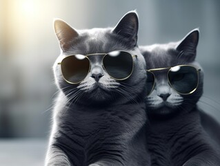 cat with sunglases