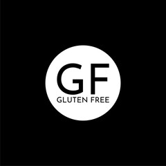 Gluten free grain icon isolated  on black background