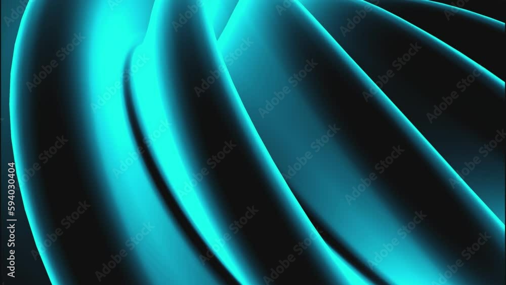 Aufkleber animation of moving wave folds. design. beautiful silk waves in moving stream. 3d fabric waves movin