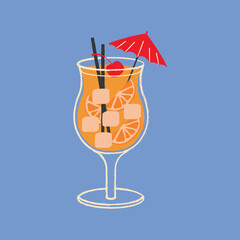 Summer Cocktail illustration.