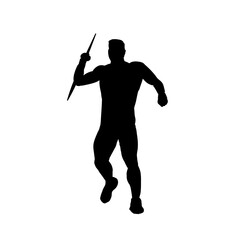  javelin thrower silhouette, thrower