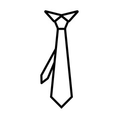 tie icon in trendy flat design